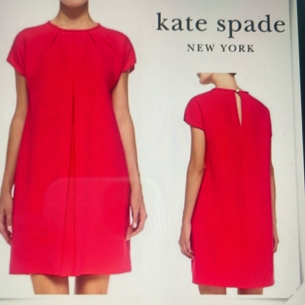 Kate Spade Short Sleeve Shift Dress - Coral - Size 10